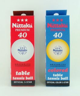 Nittaku 3 STAR Premium Table Tennis BALL (ORANGE / WHITE)