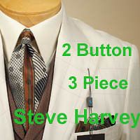 44R Suit STEVE HARVEY 2 Button Coordinated 3 Piece Mens Suits 44 