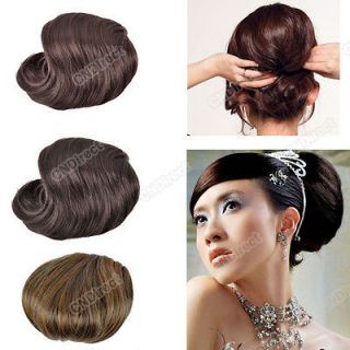   Womens Clip Big Hair Bun Hairpiece Hair Extensions For Bride Headwear