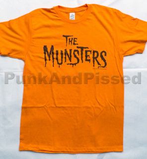 Munsters   Logo bright orange soft t shirt   Official   FAST SHIP