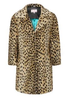 Home Be Beau Be Beau Animal Faux Fur Coat With Contrast Lining