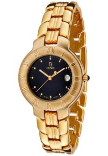 Fendi F93330 Watches,Womens Petite Navy Blue Dial 18k Gold Plated 