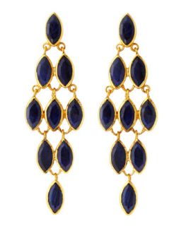 Marquis Chandelier Sapphire Earrings   