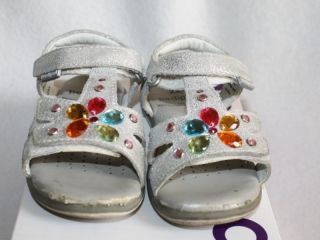 Baby Toddler Girl Pediped Willow Silver Summer Sandal Shoe Size 6/6.5 