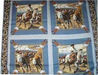 Hereford cattle ranch cowboy roundup QUILT top wallhanging pillow 