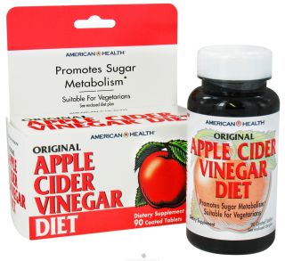 American Health   Apple Cider Vinegar Diet   90 Tablets Contains Apple 