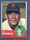 1963 Topps #107 JIM HICKMAN Mets EX or Better (071375)