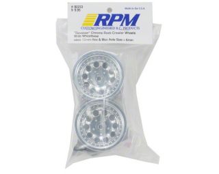 RPM Revolver Wide Base Crawler Wheels (Chrome) (2) [RPM82233]  RC 