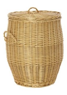 Home Homeware Storage and Bins Honey Spilt Willow Laundry Basket