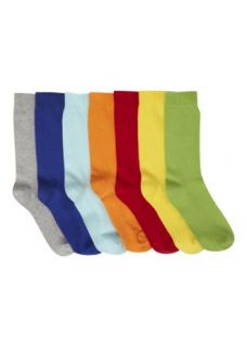Home Mens Socks 7 Pack Plain Socks