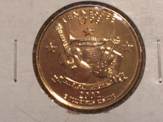 US 2002 D TENNESSEE GOLD PLATED STATE QUARTER, UNC
