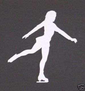 ICE SKATER decal for figure skating rink in winter sports fan car 