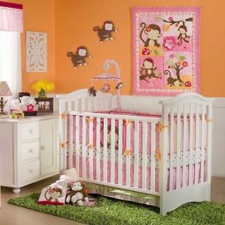 Miss Monkey 4 Piece Baby Crib Bedding Set by Kidsline