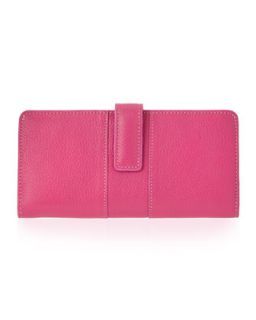 Flap Clutch Bag Wallet, Fuchsia   