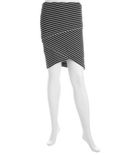 Stripe Bandage Skirt, Black   