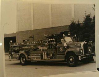 Old Jeannette Pa. Mack Fire Truck at Greengate Mall View Repo Poster