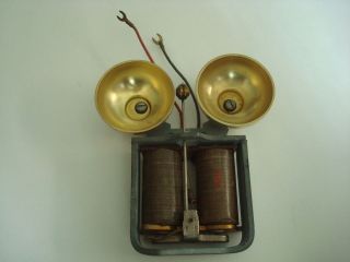 Antique Western Electric telephone 302 ringer polished bells