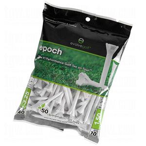 EVOLVE EPOCH TEES 40CT (30)2.75IN (10)1.5IN WHITE