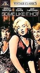 Some Like It Hot   Marilyn Monroe   Tony Curtis (VHS, 1997, Vintage 