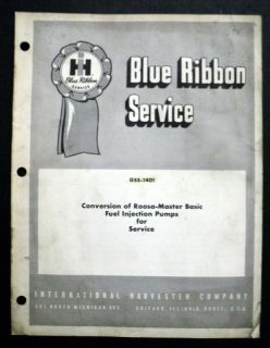 IH 1969 Roosa Master Fuel Pumps Service Manual