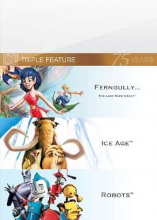 Ice Age Robots FernGully The Last Rainforest DVD, 2010, 3 Disc Set 