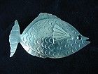 HUBERT HARMON Sterling Amethyst Pisces Pin Pendant Vintage Taxco Fish 
