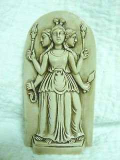 PAGAN/WICCAN HECATE GODDESS STATUE 7 Natural wash GYPSUM STONE