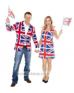 Union Jack Jacket With Pockets British Flag Patriotic Design Brand New