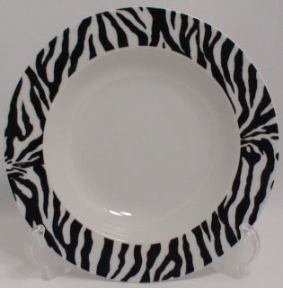 Tienshan Zebra Black White Fine China Soup Cereal 8.5 Bowl