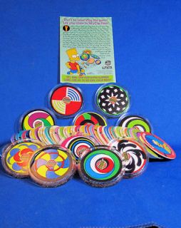The Simpsons (50) SkyCaps and (10) Slammers 1994 Complete Collection