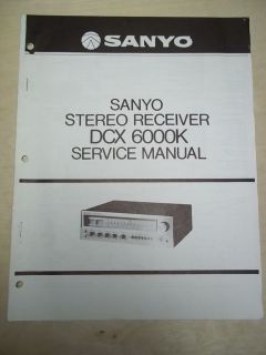 Sanyo Service Manual~DCX 6000K Receiver~Origi​nal~Repair
