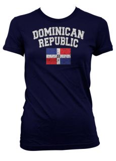 DOMINICAN REPUBLIC Soccer Flag JUNIOR GIRLS T shirt Cup