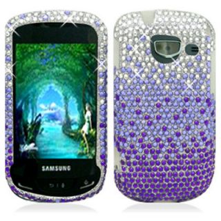 Waterfall Purple Bling Snap On Cover Case Protector for Samsung 