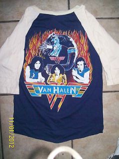 Van Halen 1979 concert tour original jersey t shirt vintage size 