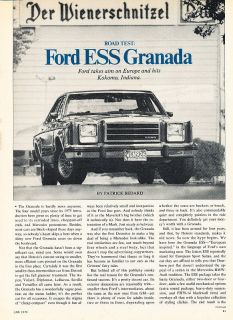 1978 Ford ESS Granada   Road Test   Classic Article D162