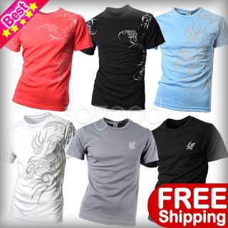   Fit Coolon Casual Tattoo sports Graphic T Shirts Short Sleeves shirts