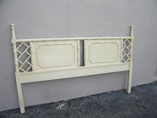    CENTURY HOLLYWOOD REGENCY PAINTED KING SIZE HEADBOARD BY DIXIE #2628