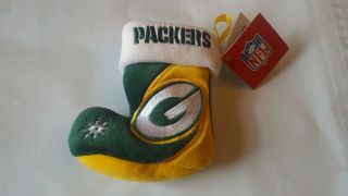 GREEN BAY PACKERS TINY STOCKING TEAM BEANS AUTHENTIC 4 FREE + FAST 