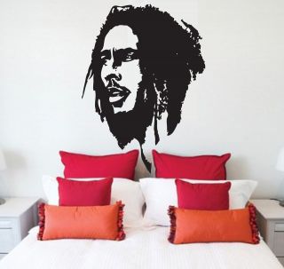 BOB MARLEY FACE VINYL WALL DECAL HOME DECOR STICKER FOR LIVING ROOM 