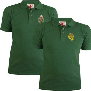   Polo Shirt Mens Ulster Defence Regiment Forest Green Sizes S to 3XL