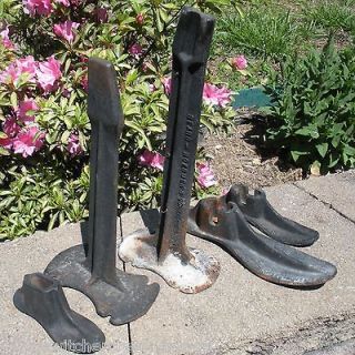Antique Cast Iron Shoe Lasts & Stands Mixed Size Lot  Roebuck 