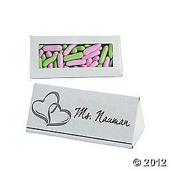Two Hearts Wedding Place Card Favor Boxes / LOT OF 50 PC / WEDDING (3 