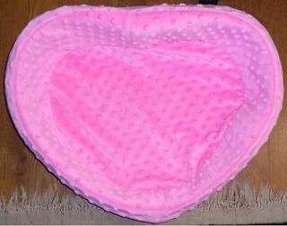 New Pink Velvet Heart Small Wicker Cat Dog Bed ~ Very Special