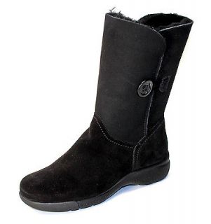 La Canadienne Womens Traveler Black Waterproof Suede   size 9.5   was 