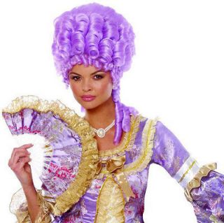 Marie Antoinette Adult Halloween Costume Wig Purple Lilac Lavender 