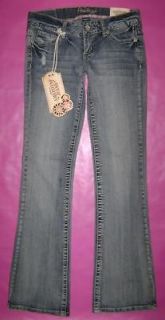 NWT Amethyst Low Destroyed Boot Cut Denim Jeans #2000