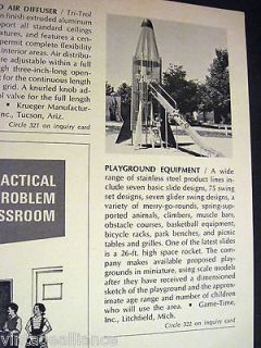 Vintage image of playground equipment Space Rocket by Game Time 1967 