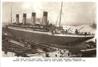 POSTCARD ~ TITANIC Harland and Wolff in BELFAST DOCK ~ Mayfair Cards 