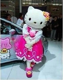 Adult Size Hello Kitty Mascot Cartoon Clothing Costume Fancy Wedding 