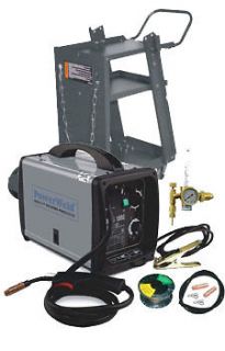 Powerweld® 180 AMP 220V MIG Welder c/w Flowmeter & Cart